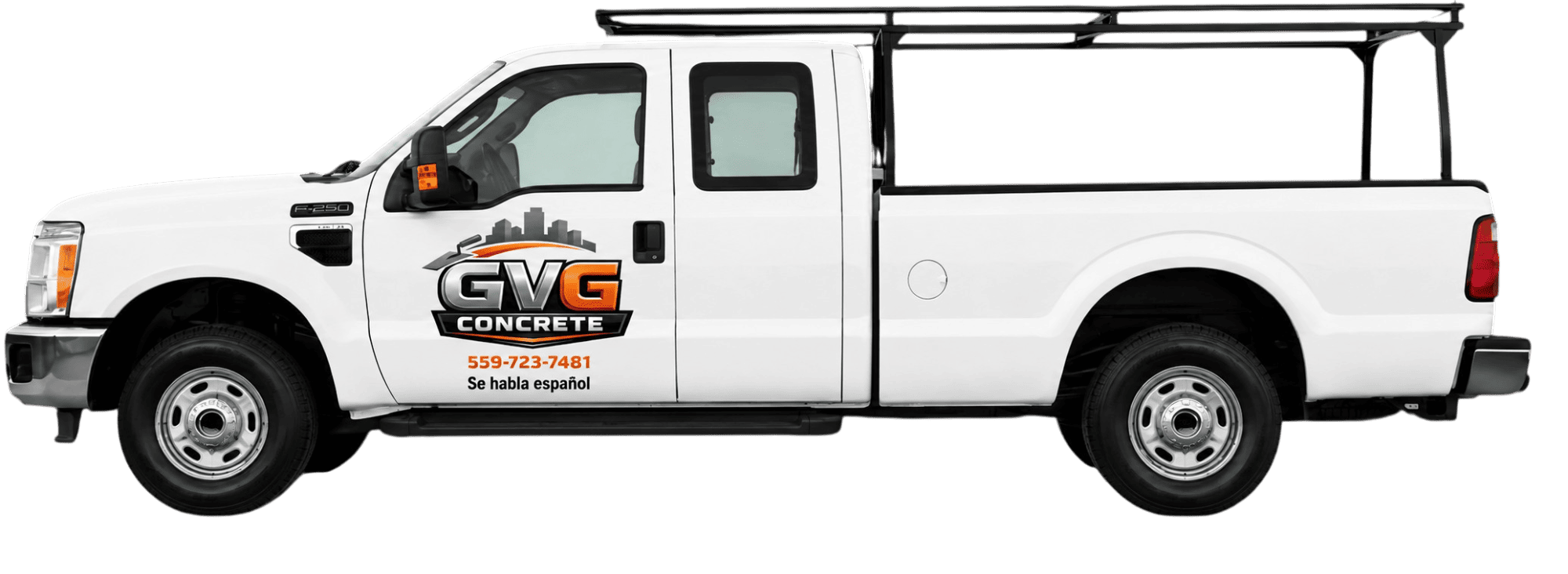 brnaded truck of gvg concrete, a licensed concrete contractor in bakersfield and tulare, california